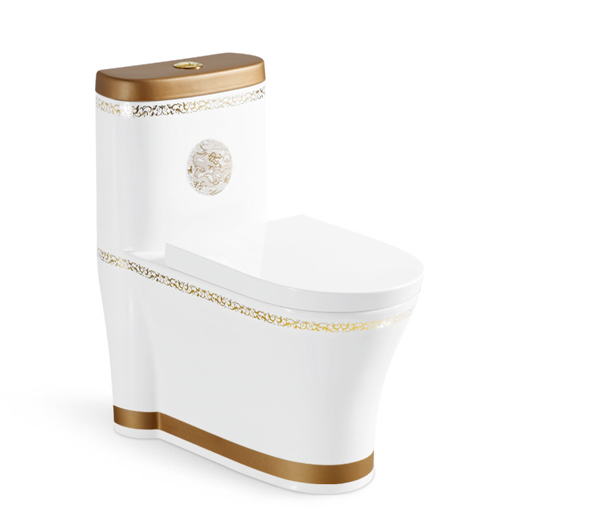 Wholesale bathroom china ceramic gold luxury one piece toilet